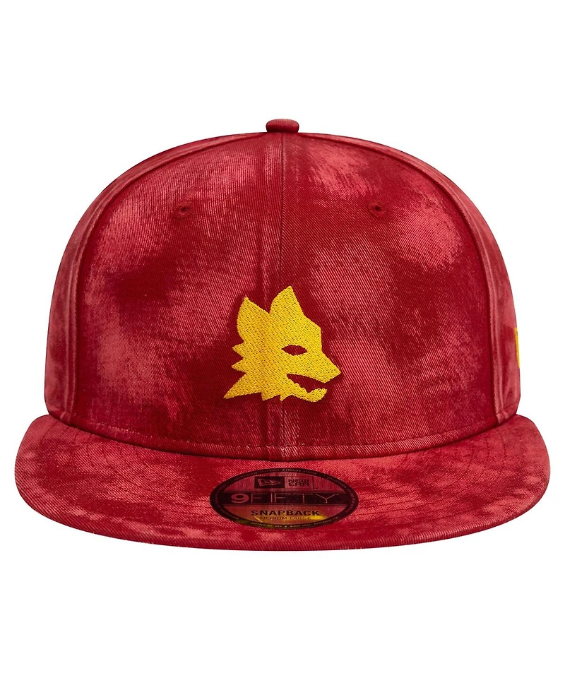 New Era Men's Red As Roma Tie-Dye 9FIFTY Snapback Hat
