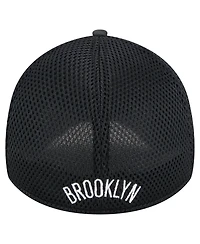 New Era Men's Black Brooklyn Nets Subtle Camo 39THIRTY Flex Hat