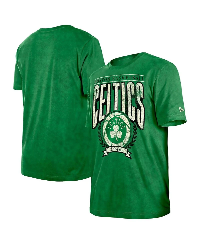 New Era Men's Kelly Green Boston Celtics Throwback Vintage Boxy Mineral Wash T-Shirt