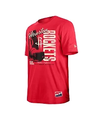 New Era Men's Red Houston Rockets Distressed Throwback Vintage Color Pack T-Shirt