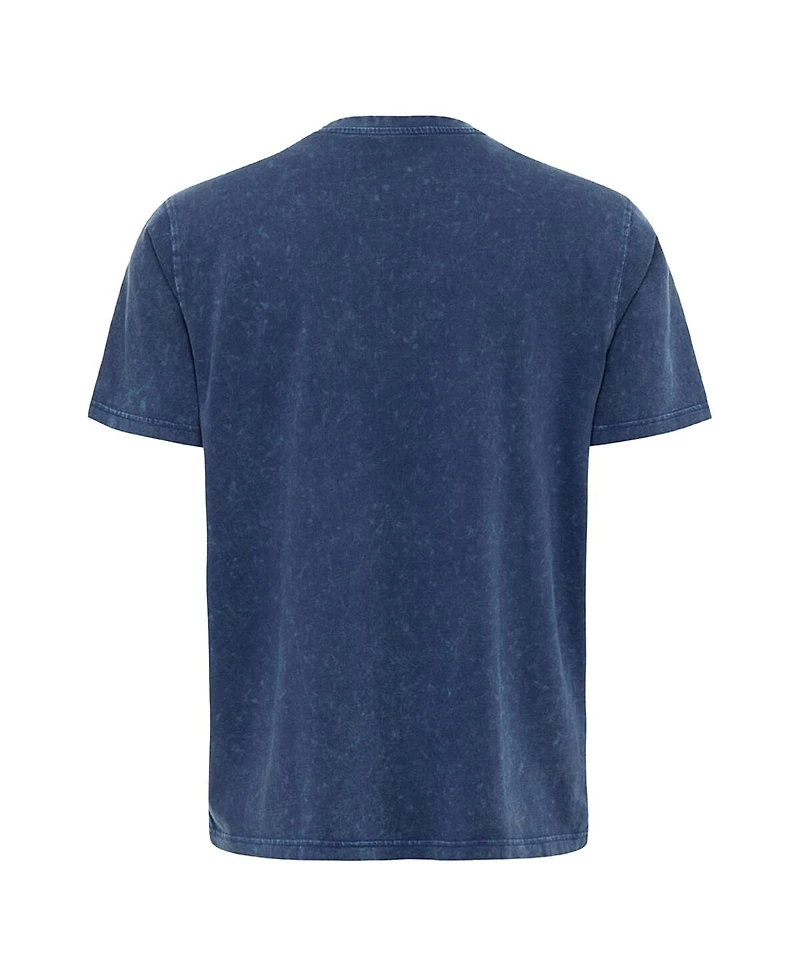 Sportiqe Men's and Women's Blue Minnesota Timberwolves Distressed Rock Roll Collection Angus Premium Mineral Wash T-Shirt