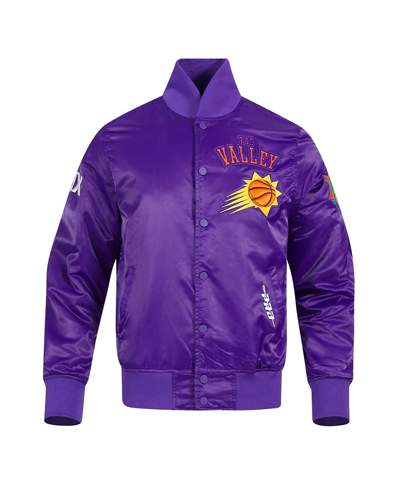 Pro Standard Men's Purple Phoenix Suns 2024/25 City Edition Chenille Satin Full-Snap Jacket