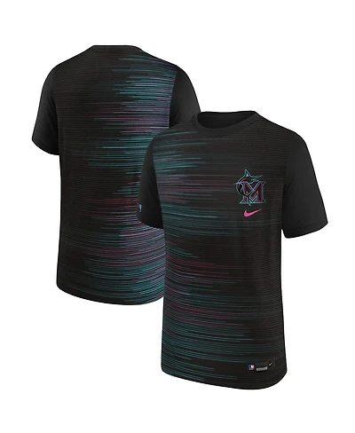 Nike Big Boys and Girls Black Miami Marlins 2025 City Connect Authentic Collection Legend T-Shirt