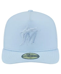 New Era Men's Light Blue Miami Marlins Color Pack A-Frame 59FIFTY Fitted Hat