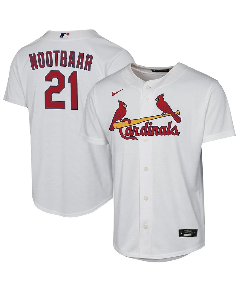 Nike Big Boys and Girls Lars Nootbaar White St. Louis Cardinals Home Replica Player Jersey