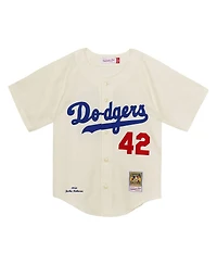 Mitchell & Ness Little Boys and Girls Cream Jackie Robinson Brooklyn Dodgers 1955 Authentic Jersey