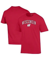 Champion Men's Red Wisconsin Badgers Arch Over Logo T-Shirt