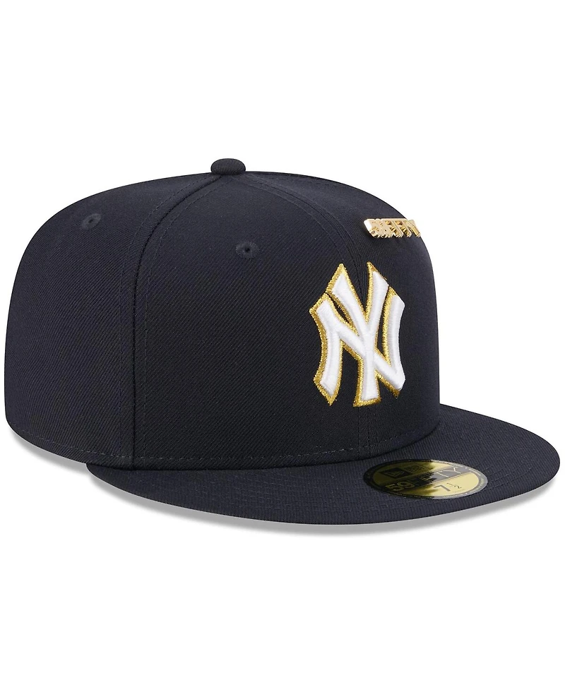 New Era Men's Navy York Yankees 2025 59FIFTY Day Fitted with Pins Hat
