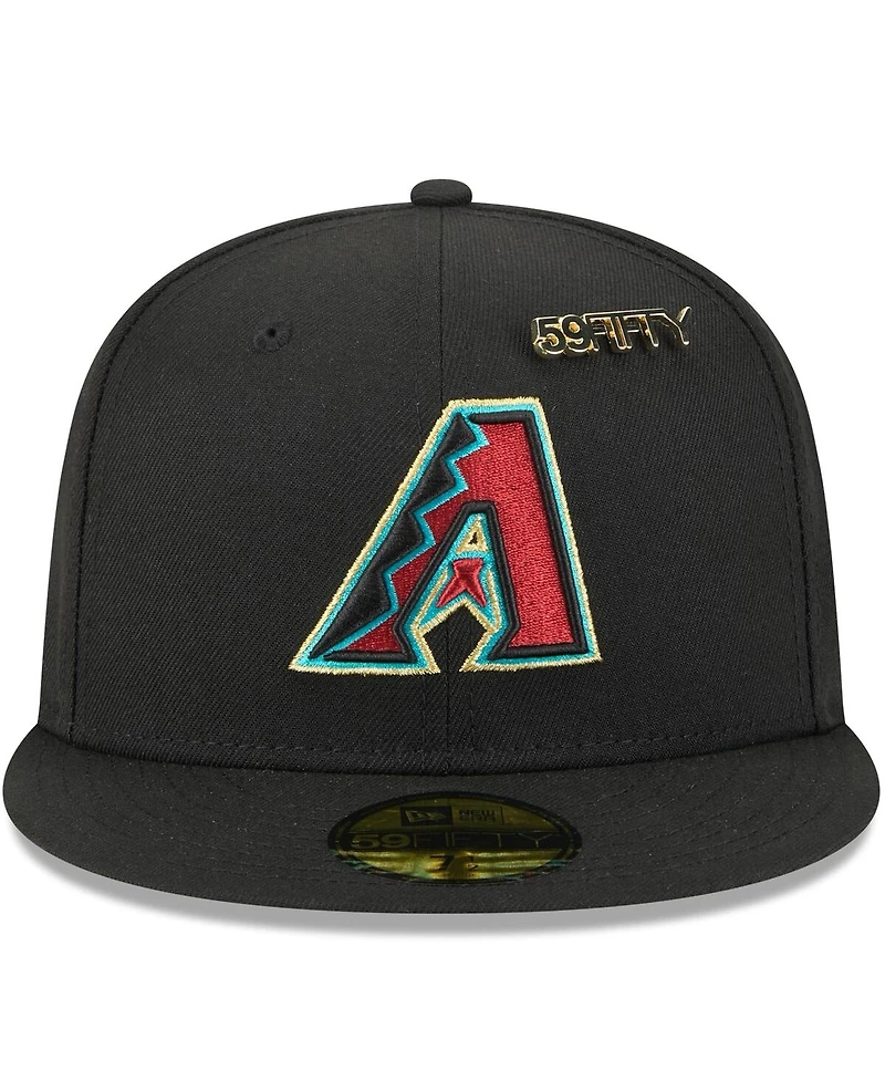 New Era Men's Black Arizona Diamondbacks 2025 59FIFTY Day Fitted with Pins Hat