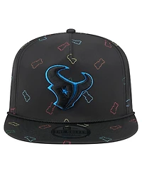 New Era Men's Black Houston Texans Gummy Golfer Snapback Hat