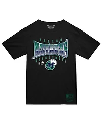Mitchell & Ness Men's Black Dallas Mavericks Worldwide Collection Glow Up T-Shirt