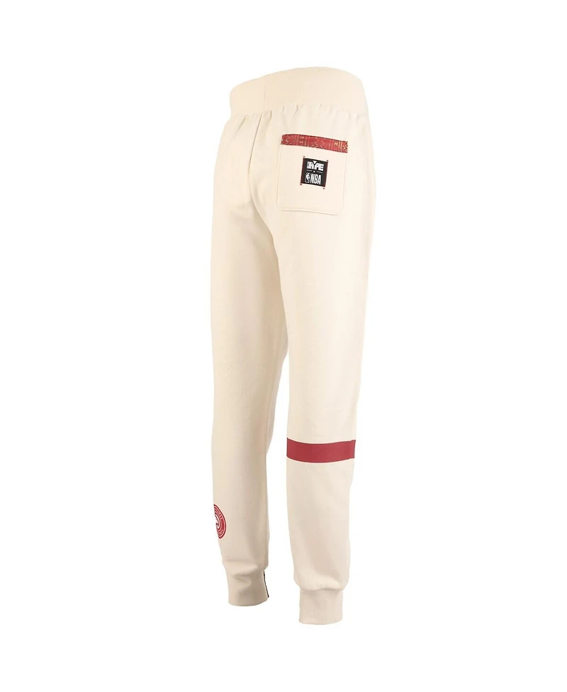Two Hype x Nba Men's Cream Atlanta Hawks Culture Hoops Collection Premium Jogger Pants