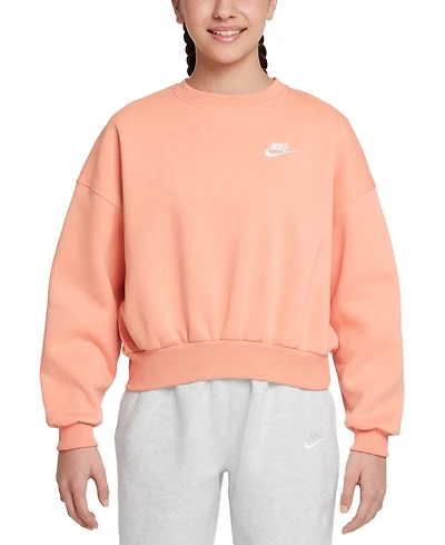 Nike Big Girls Sportswear Club Fleece Crewneck Sweatshirt