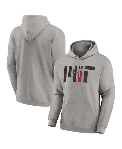 Fanatics Men's Heather Gray Mit Engineers Fleece Pullover Hoodie