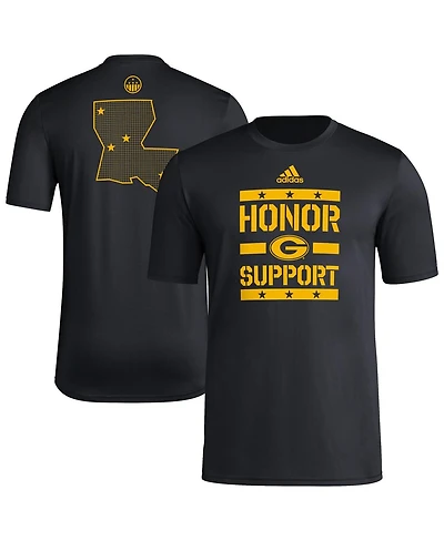 Adidas Men's Black Grambling Tigers Honor Support Pre-Game T-Shirt