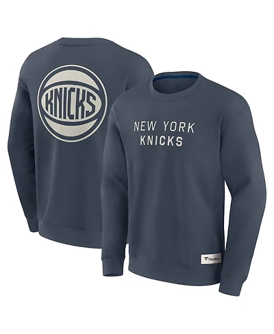 Fanatics Men's Blue New York Knicks Elements Future Ground Lettering Pullover Sweatshirt