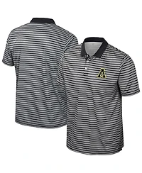 Colosseum Men's Black Appalachian State Mountaineers Striped Polo Shirt