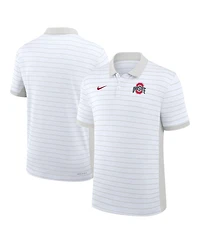 Nike Men's White Ohio State Buckeyes 2025 Early Season Coaches Sideline Victory Stripe Performance Polo Shirt