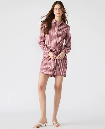 Steve Madden Women's Cotton Button-Front Shirtdress