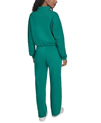 Calvin Klein Performance Women's Mini Triple Logo Fleece Half-Zip Pullover Sweatshirt