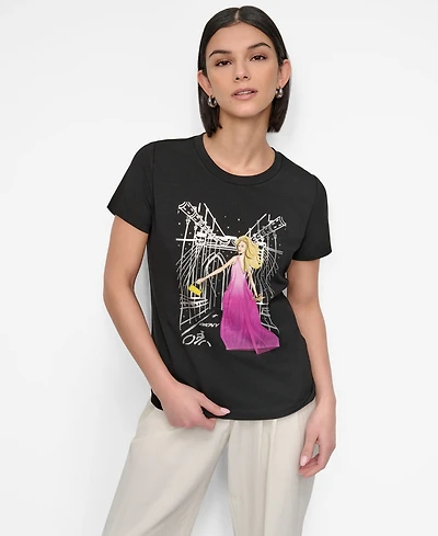 Dkny Women's Brooklyn Bridge Conversational T-Shirt
