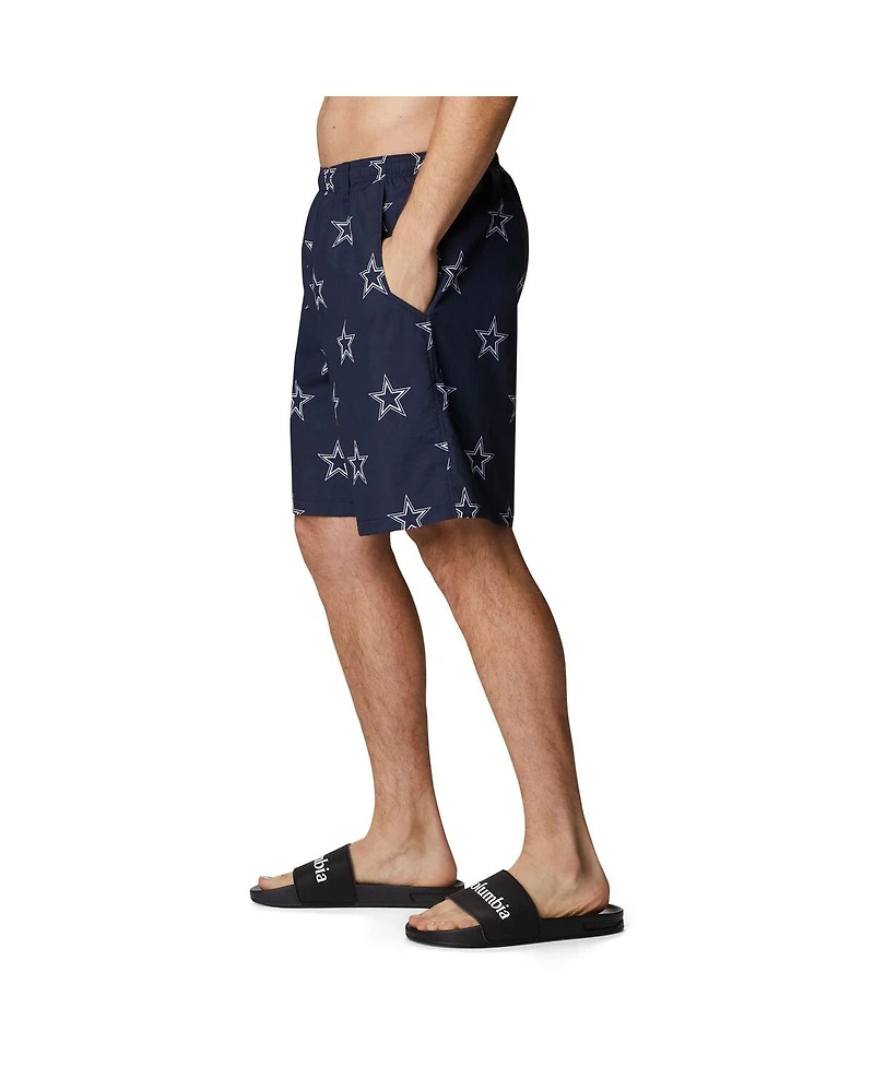 Columbia Men's Navy Dallas Cowboys Backcast Iii Printed Shorts