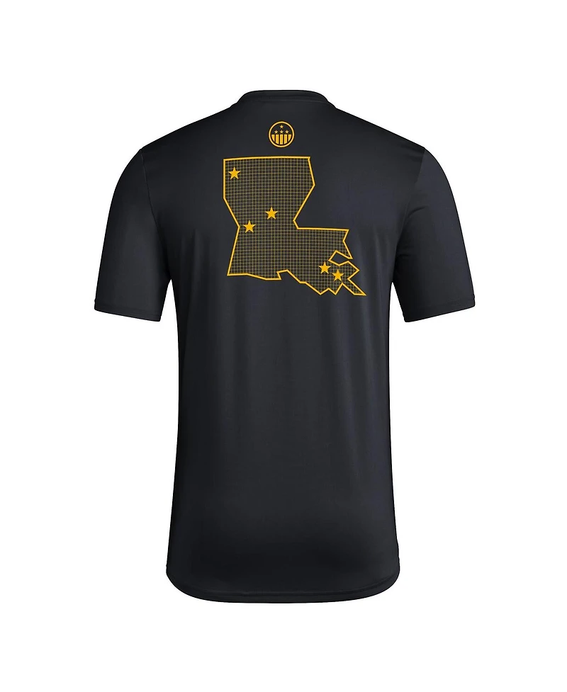 Adidas Men's Black Grambling Tigers Honor Support Pre-Game T-Shirt