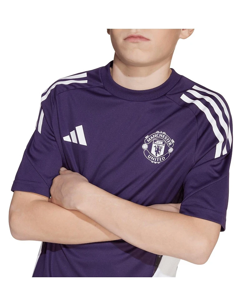 Adidas Big Boys and Girls Purple Manchester United 2025/26 Training Jersey