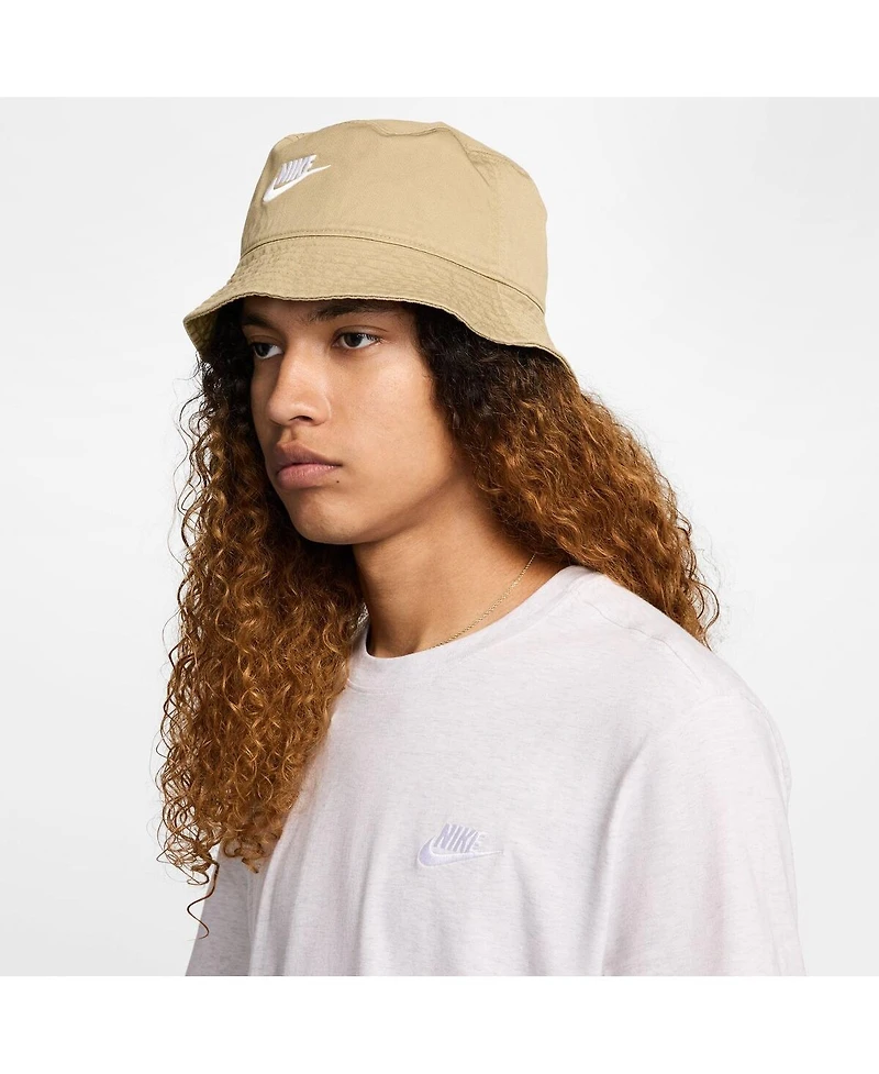 Nike Men's and Women's Khaki Apex Futura Washed Bucket Hat