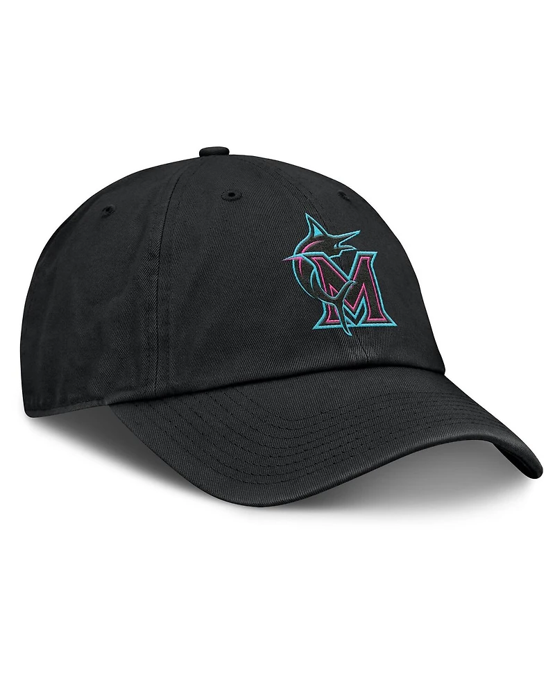 Nike Men's and Women's Black Miami Marlins 2025 City Connect Club Adjustable Hat