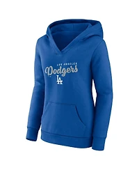 Logo Athletic Women's Royal Los Angeles Dodgers Triumphant V-Neck Pullover Hoodie
