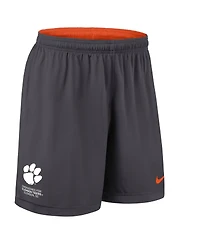 Nike Men's Orange/Charcoal Clemson Tigers 2025 Sideline Reversible Performance Shorts
