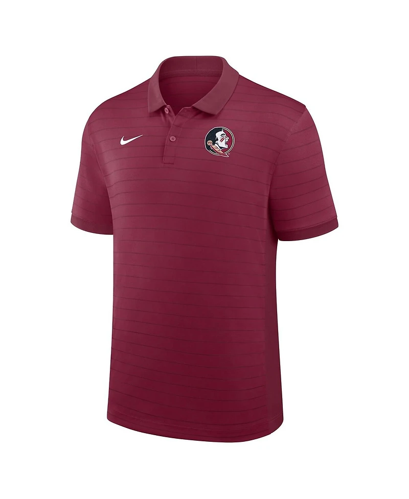 Nike Men's Garnet Florida State Seminoles 2025 Early Season Coaches Sideline Victory Stripe Performance Polo Shirt
