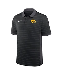 Nike Men's Black Iowa Hawkeyes 2025 Early Season Coaches Sideline Victory Stripe Performance Polo Shirt