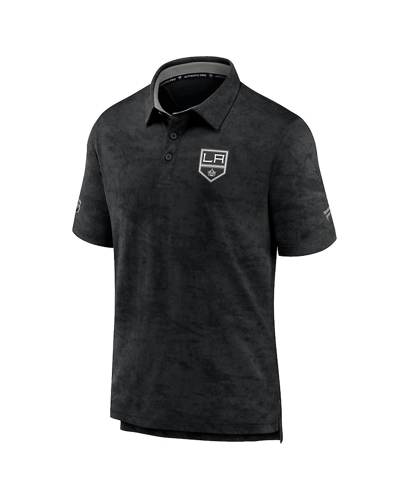 Fanatics Men's Black Los Angeles Kings Authentic Pro Rink Polo Shirt