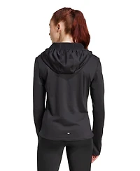 adidas Women's Own The Run Winterized Half-Zip Running Hoodie Sweatshirt