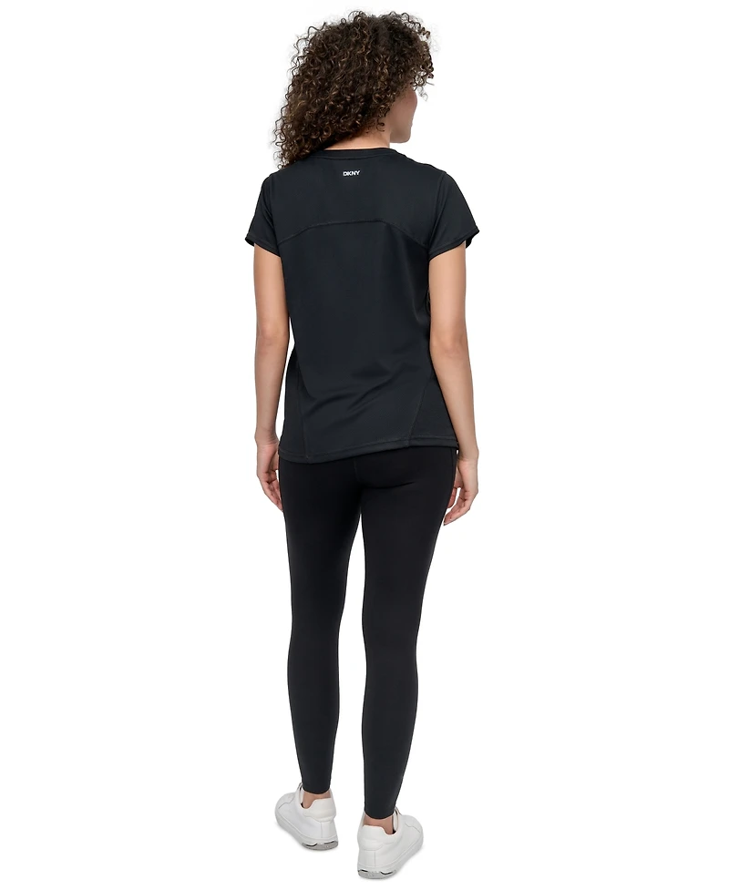Dkny Sport Women's Tech Logo Raglan-Sleeve T-Shirt