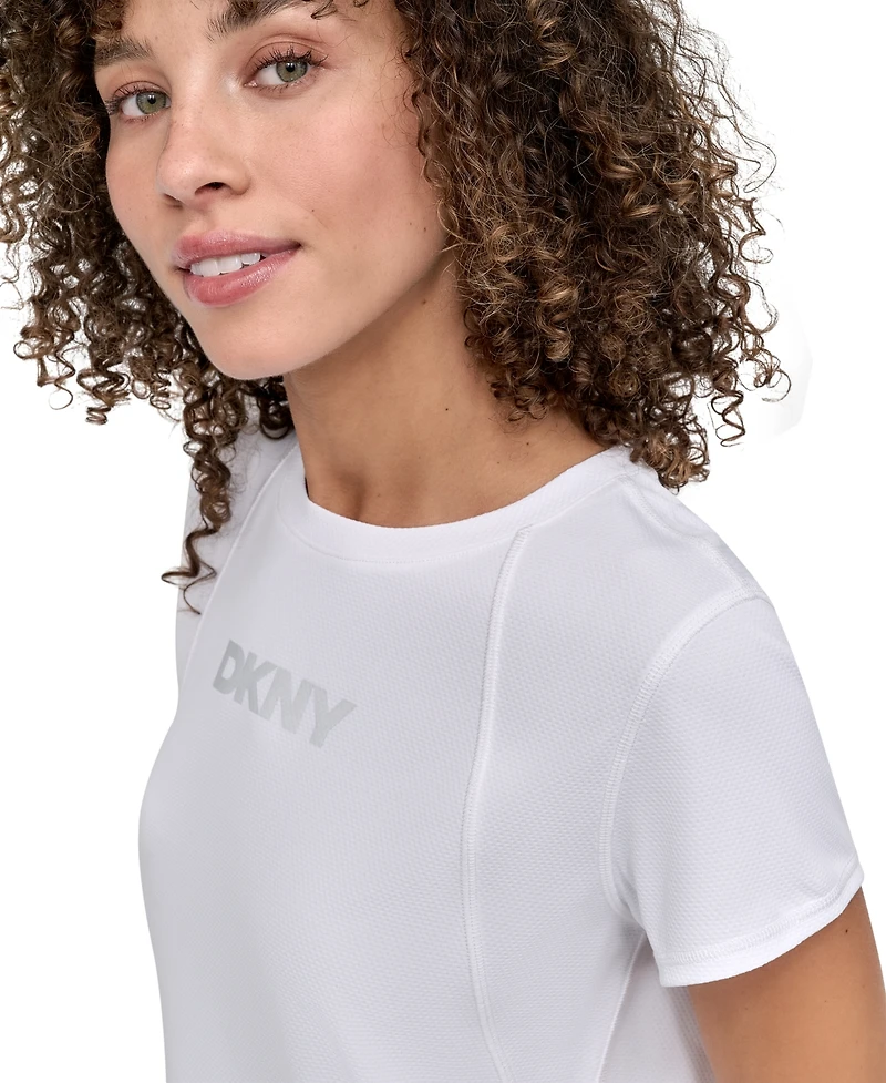 Dkny Sport Women's Tech Logo Raglan-Sleeve T-Shirt