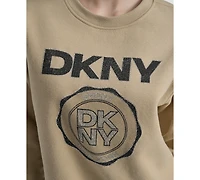 Dkny Sport Women's Medallion-Logo Crewneck Sweatshirt