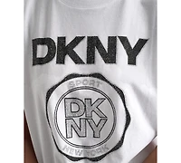 Dkny Sport Women's Medallion Logo Crewneck T-Shirt