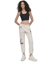 Dkny Sport Women's Graffiti Logo Cotton-Blend Joggers