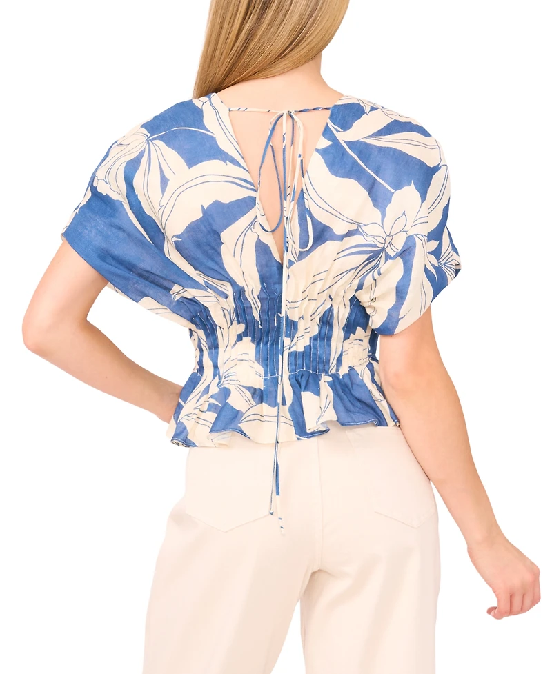 Parker Women's The Hallie Linen-Blend Pintucked Top