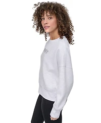 Dkny Sport Women's Mini Stud Logo Crew Neck Sweatshirt