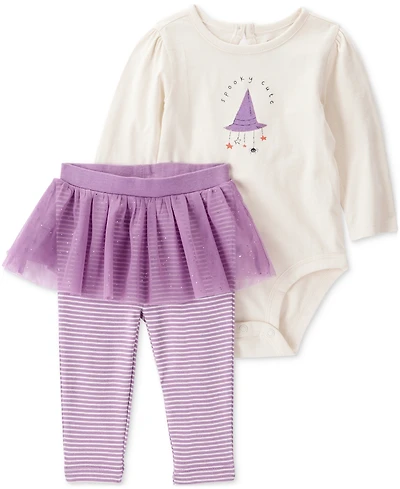 Carter's Baby Girls 2-Pc. Halloween "Spooky Cute" Bodysuit & Tutu Pants Set
