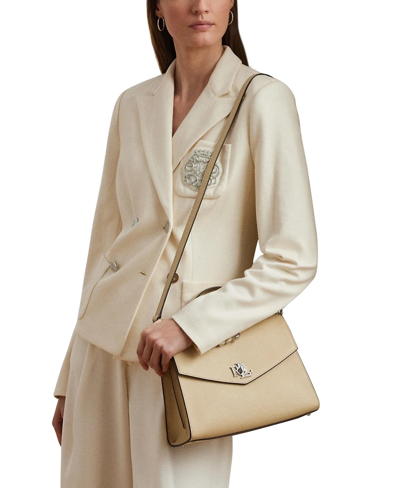 Lauren Ralph Lauren Textured Leather Large Farrah Satchel