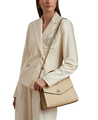 Lauren Ralph Lauren Textured Leather Large Farrah Satchel