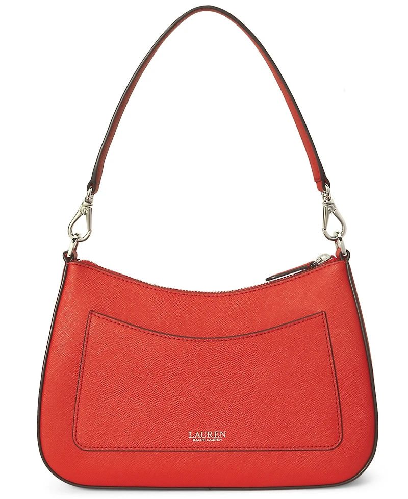 Lauren Ralph Lauren Women's Crosshatch Leather Medium Danni Shoulder Bag