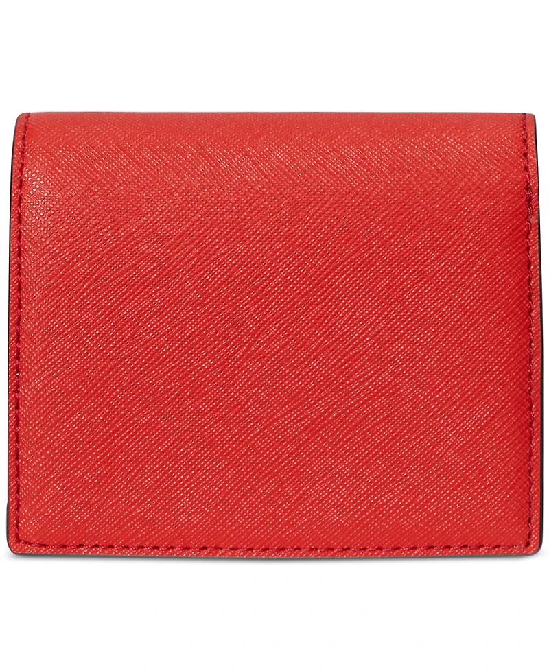Lauren Ralph Lauren Crosshatch Leather Compact Wallet