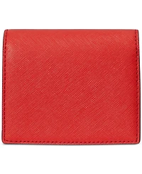 Lauren Ralph Lauren Crosshatch Leather Compact Wallet