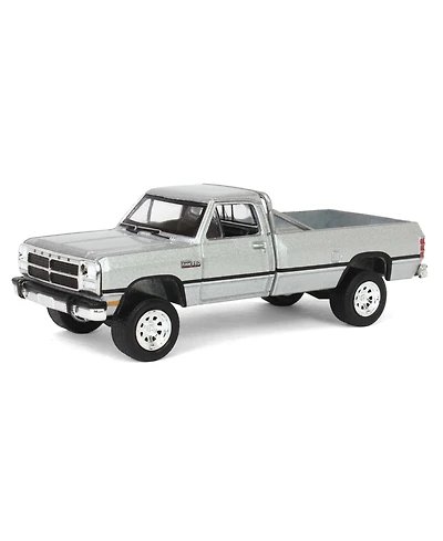 1/64 1992 Dodge Ram D250 Power Ram Lifted Rollbar Silver All-Terrain